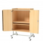 Medienschrank, fahrbar, 150 cm hoch, 100x67 cm (B/T), fahrbar, 